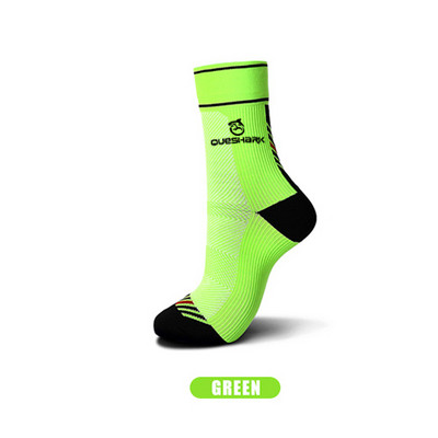 QUESHARK Férfi Női Sportzokni Futás Verseny Kerékpározás MTB Országúti kerékpár kosárlabda labdarúgás futball kompressziós harisnya