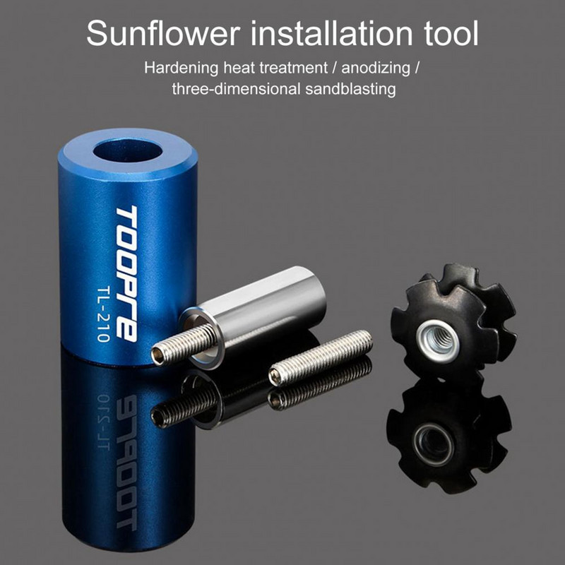 MTB dviračio šakės montuotojas ausinių tvarkyklės įrankis žvaigždės veržlės saulės gėlių vairavimo taisymo įrankiai veržlių nustatymo rinkinys su atsarginiais varžtais