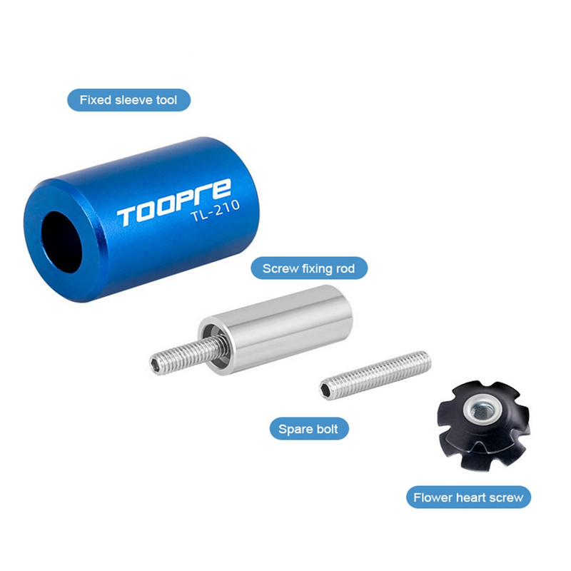 MTB dviračio šakės montuotojas ausinių tvarkyklės įrankis žvaigždės veržlės saulės gėlių vairavimo taisymo įrankiai veržlių nustatymo rinkinys su atsarginiais varžtais