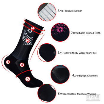 DAREVIE Мъжки чорапи за колоездене Противоплъзгащи се велосипедни чорапи Професионални високоскоростни аеро дишащи състезателни MTB шосейни дамски чорапи за колоездене