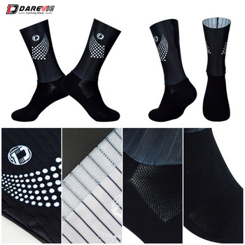 DAREVIE Мъжки чорапи за колоездене Противоплъзгащи се велосипедни чорапи Професионални високоскоростни аеро дишащи състезателни MTB шосейни дамски чорапи за колоездене