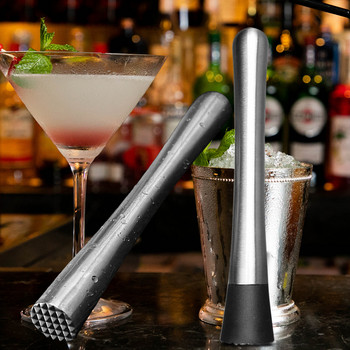 Стоманена пръчка за смесване на вино Muddler Бъркалка за коктейли Шейкър Ледотрошачка Инструмент за барове