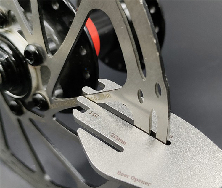 Dviračio diskinių stabdžių disko kalibravimo veržliarakčio stipino gaubtelio užrakto pakopos priežiūra Priekinės šakės pečių dangtelio įrankis prancūziškas vožtuvo remontas