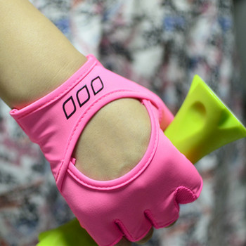 Фитнес зала Бодибилдинг Тренировки Фитнес ръкавици Спорт Вдигане на тежести Упражнения Неплъзгащи се ръкавици за жени Ръкавици за йога Розов цвят