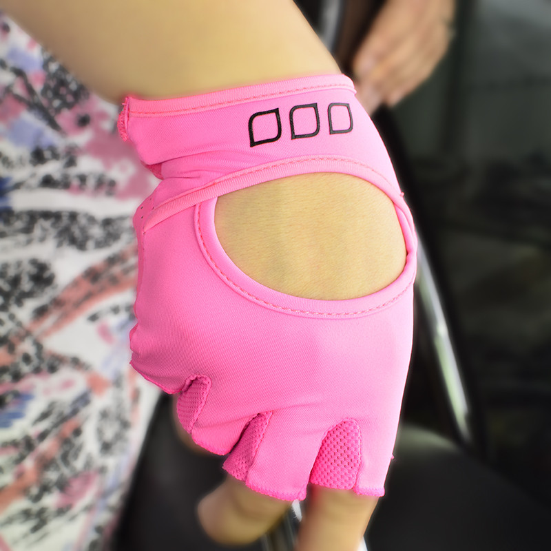 Gimnastikos salė Kūno stiprinimas Treniruotės Fitneso Pirštinės Sportinės Svorio Kėlimo Pratimai Pratimai Neslidžios Pirštinės moterims Joga Pirštinės Rožinė Spalva