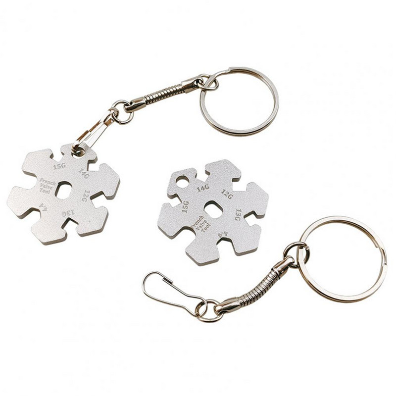 Nerūdijančio plieno dviračio veržliaraktis Nerūdijančio plieno dviračio stipininis veržliaraktis su raktų pakabu, būtinas dviratininkų ratų priežiūros įrankis