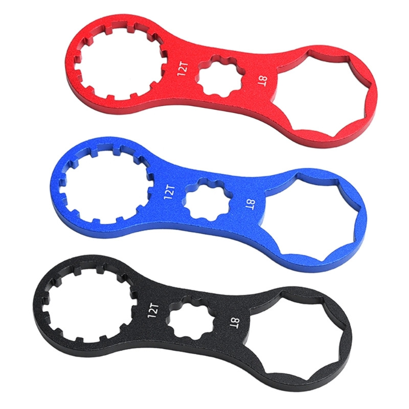 Dvigubos galvutės priekinės šakės dangtelio veržliaraktis dviračiams priekinių šakių dangtelių dviračių šakių remonto įrankis