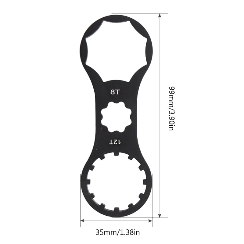 Dvigubos galvutės priekinės šakės dangtelio veržliaraktis dviračiams priekinių šakių dangtelių dviračių šakių remonto įrankis