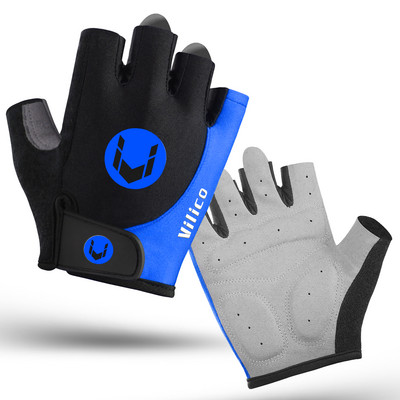 Puspirštės dviratininkų pirštinės Vasarinės, kvėpuojančios, neslidžios, dėvėjimuisi atsparios pirštinės, storesnės, sugeriančios, amortizacinės pagalvėlės motociklo dviračiui