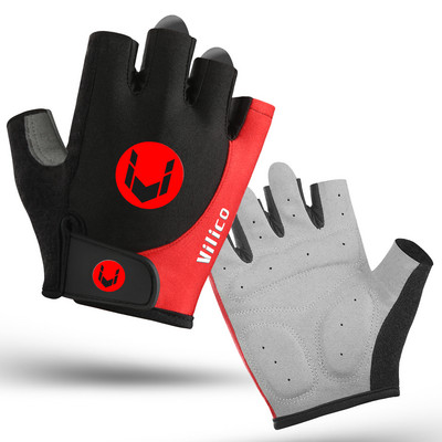 Puspirštės dviratininkų pirštinės Vasarinės, kvėpuojančios, neslidžios, dėvėjimuisi atsparios pirštinės, storesnės, sugeriančios, amortizacinės pagalvėlės motociklo dviračiui