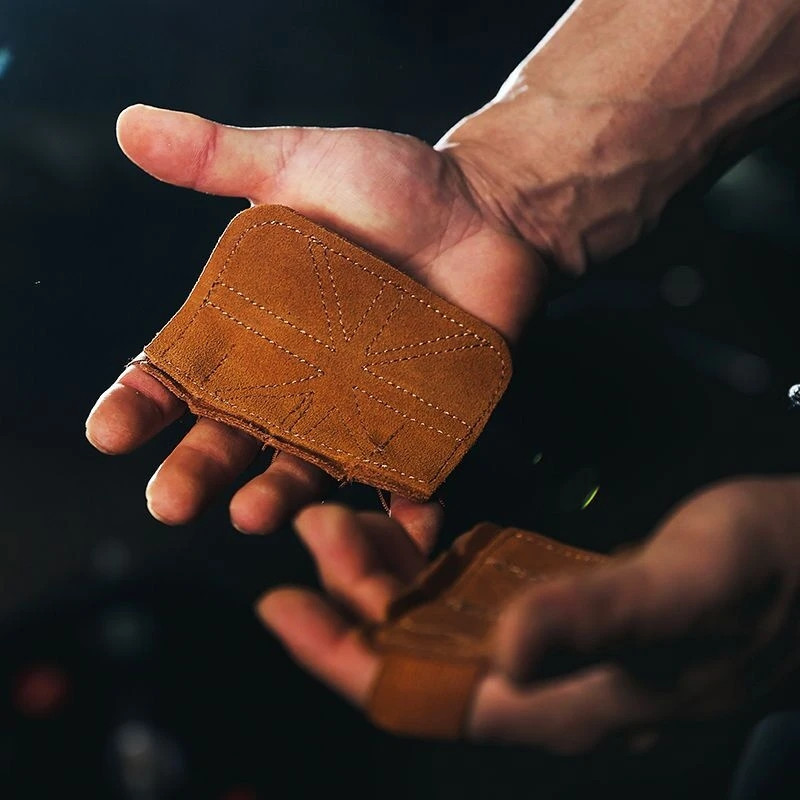 Svorių kilnojimo treniruočių pirštinės Moterys Vyrai Oda Crossfit Gimnastika Apsauga Delnų Apsaugos Pirštinės Delnų Apsauginės Pirštinės