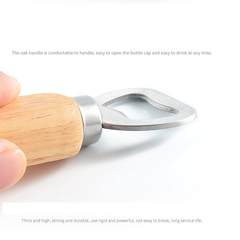 Alaus ąžuolo medinės rankenos butelių atidarytuvas