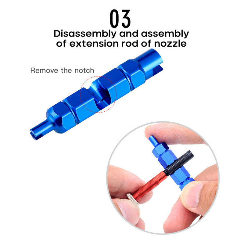 Jednostavan za korištenje, prijenosni, učinkoviti, izdržljivi ključ za mlaznice za gume za bicikle Održavanje bicikla Popularan pouzdan i čvrst popravak bicikla Pri ruci