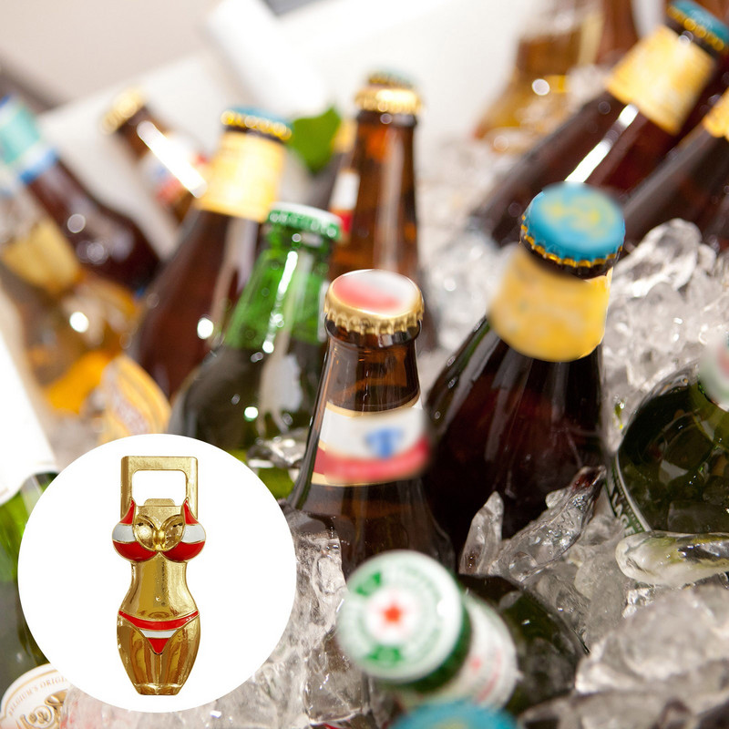 1 vnt Smagūs butelių atidarytuvai Bikini Seksualaus dizaino Smagūs butelių atidarytuvai Nešiojami, nepažeidžiami butelių atidarytuvai Virtuvės programėlių baro priedai