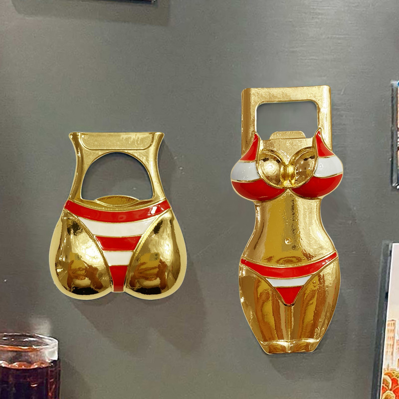 1 vnt Smagūs butelių atidarytuvai Bikini Seksualaus dizaino Smagūs butelių atidarytuvai Nešiojami, nepažeidžiami butelių atidarytuvai Virtuvės programėlių baro priedai