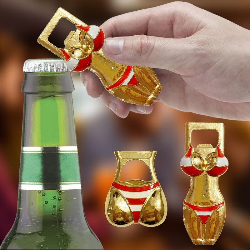 1 vnt Smagūs butelių atidarytuvai Bikini Seksualaus dizaino Smagūs butelių atidarytuvai Nešiojami, nepažeidžiami butelių atidarytuvai Virtuvės programėlių baro priedai