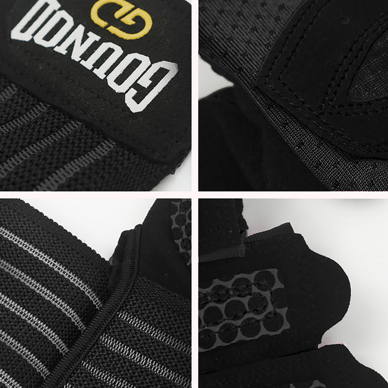 Meeste, naiste ventileeritud jõusaali treeningkindad randmemähisega, täieliku peopesakaitsega tõstetreeninguks.