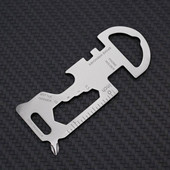 Auto Vonkajší nerezový multifunkčný kľúč v tvare vreckového nástroja Keychain otvárač na fľaše kľúč pravítko domáce kuchynské potreby