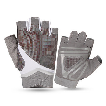 Професионални фитнес ръкавици Дамски фитнес ръкавици за вдигане на тежести, дишащи ръкавици за бодибилдинг с половин пръст