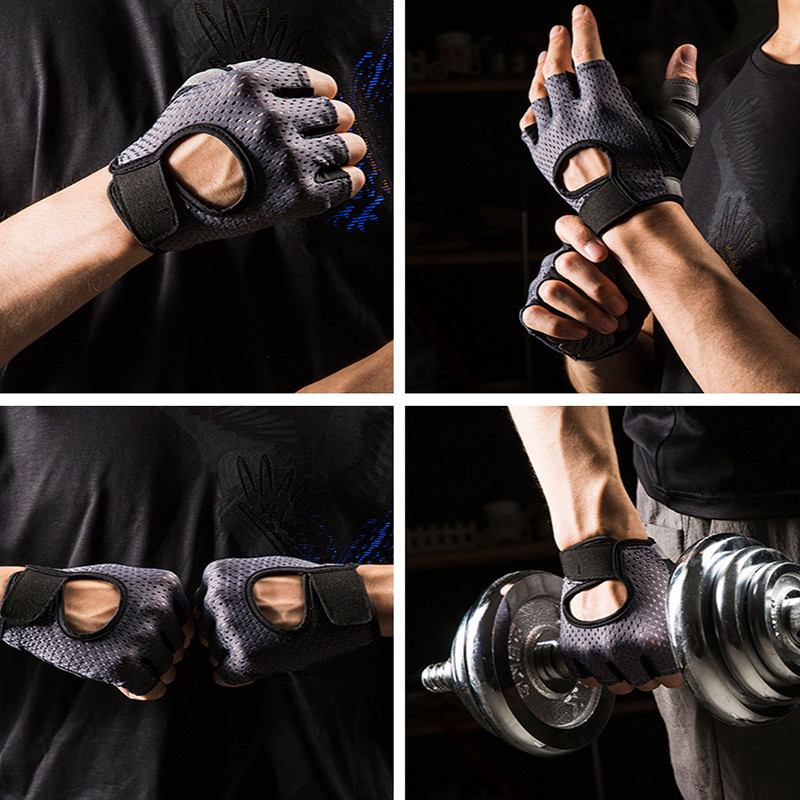 Naiste Fitness Kindad Jooga Kulturismi Treening Kindad Hingavad õhukesed libisemiskindlad Meeste Jõusaali Tõstmise Poolsõrme kindad