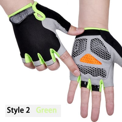 Dviračių pirštinės Vyrai Moteriškos Puspirštinės Pirštinės Kvėpuojančios Sportinės Pirštinės Neslystančios Apsaugos nuo prakaitavimo Apsauginės nuo smūgio Dviračio pirštinės