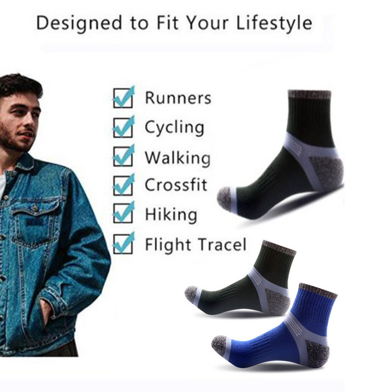 3 ζεύγη Outdoor Runners Αθλητική κάλτσα συμπίεσης στον αστράγαλο Αναπνεύσιμη υποστήριξη αψίδας μπάντμιντον Ποδηλασία γυμναστική για άνδρες πελματιαία απονευρωσίτιδα