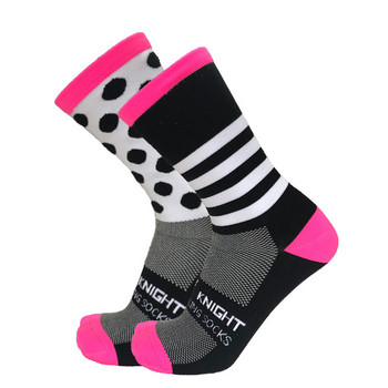 Κάλτσες Νέα Cycling Stripe Dot Κορυφαίας ποιότητας Επαγγελματική μάρκα Sport Breathable κάλτσα ποδηλάτου Κάλτσες για τρέξιμο για εξωτερικούς χώρους