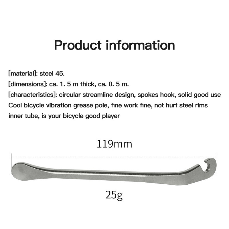 1/2/4 tk Jalgrattarehvi hoova toru eemaldamise tööriist Roostevabast terasest jalgratta rehviavaja Crow Bar Jalgrattaratta remonditööriistade tarvikud