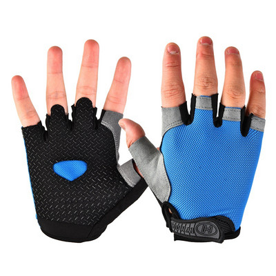 Sport Fitness Glove Meeste/naiste rattakinnas koos lööke neelava geelpadjaga, hingav jõusaali raskuste tõstmiseks, poolsõrmega kinnas