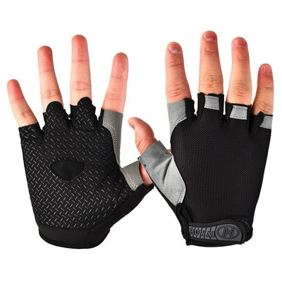 Sport Fitness Glove Meeste/naiste rattakinnas koos lööke neelava geelpadjaga, hingav jõusaali raskuste tõstmiseks, poolsõrmega kinnas