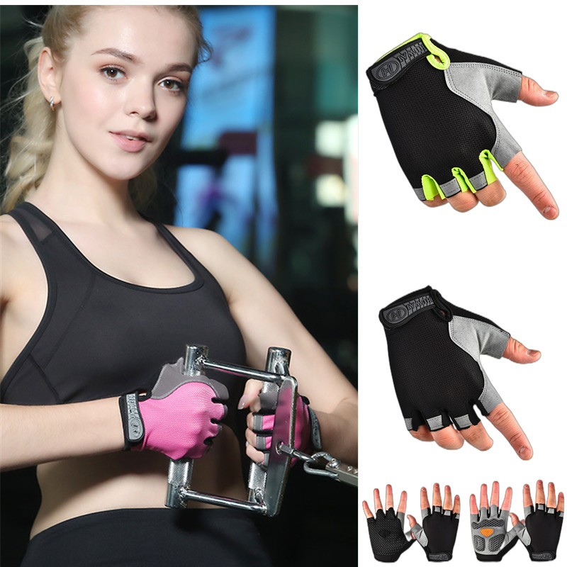 Sport Fitness Glove Meeste/naiste rattakinnas koos lööke neelava geelpadjaga, hingav jõusaali raskuste tõstmiseks, poolsõrmega kinnas