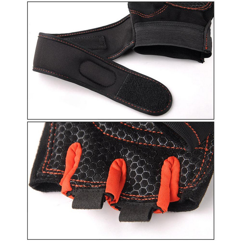 1 pora Sporto treniruotės Sunkioji atletika Neslysta puspirščių apsauga Pirštinės hanteliai svarmenys pesas gimnasiosurf