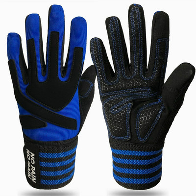 Profesionalios pusiau pilno piršto kūno rengybos pirštinės vyrams su riešų atrama treniruoklių salė, jėgos kilnojimas, prisitraukimas, apsauga, numetimas.