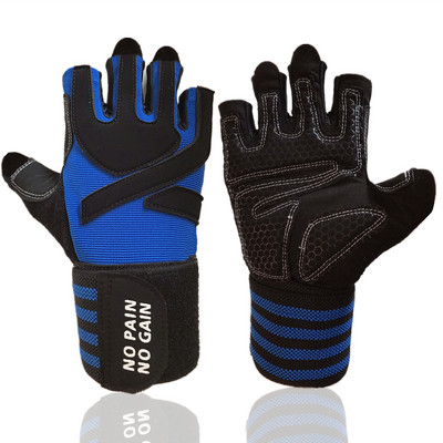 Profesionalios pusiau pilno piršto kūno rengybos pirštinės vyrams su riešų atrama treniruoklių salė, jėgos kilnojimas, prisitraukimas, apsauga, numetimas.