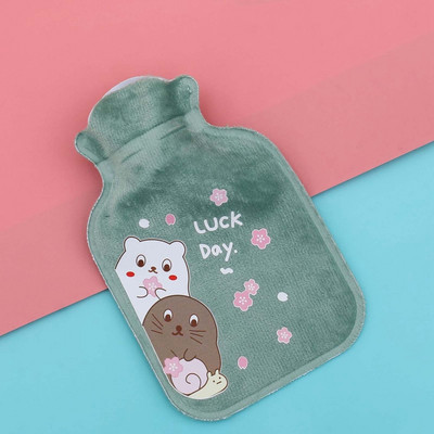 Pilvo šildytuvai karšto vandens butelio guminis maišelis Mielas animacinis filmas, šiltas, atpalaiduojantis, saugus karštis, šaltas, didelis pliušinis audinys karšto vandens maišelis