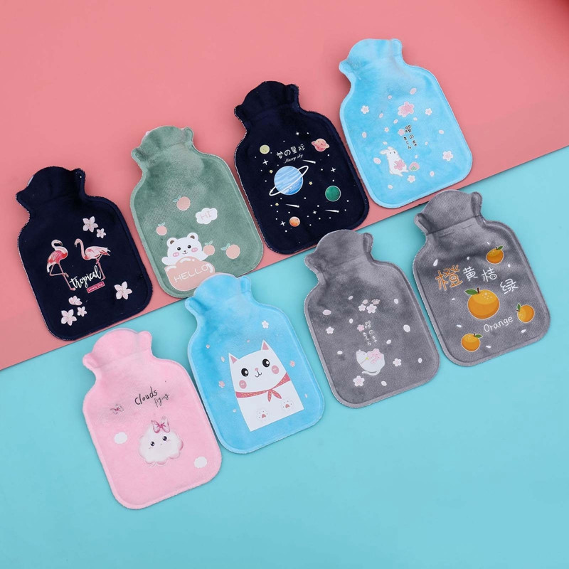 Pilvo šildytuvai karšto vandens butelio guminis maišelis Mielas animacinis filmas, šiltas, atpalaiduojantis, saugus karštis, šaltas, didelis pliušinis audinys karšto vandens maišelis