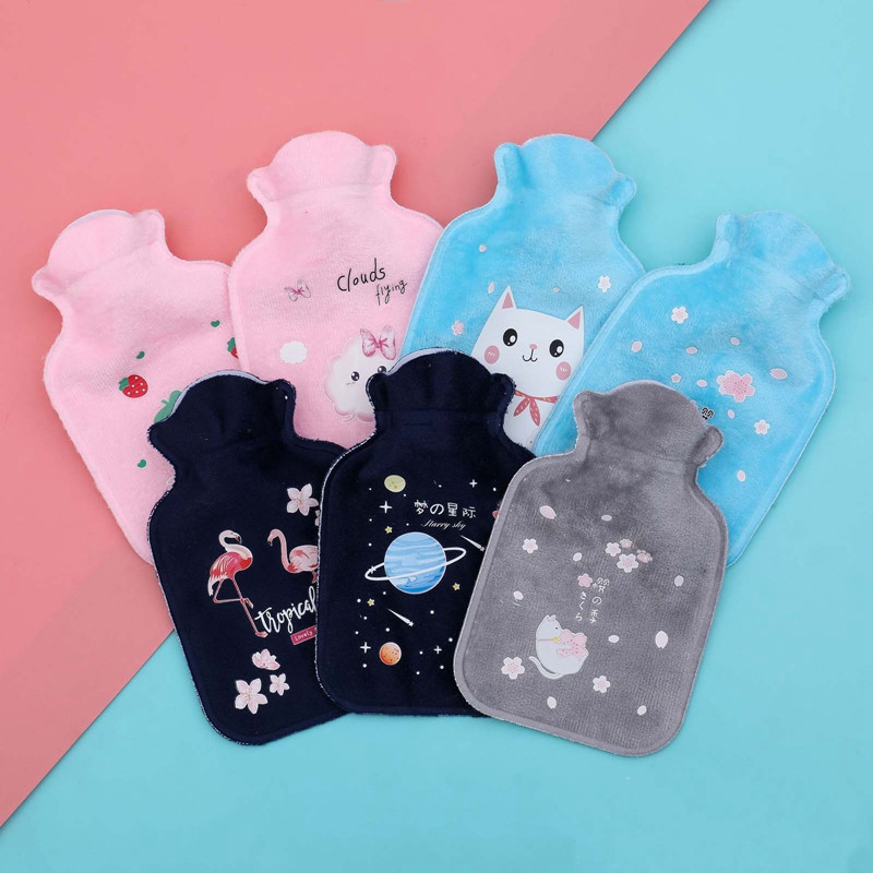 Pilvo šildytuvai karšto vandens butelio guminis maišelis Mielas animacinis filmas, šiltas, atpalaiduojantis, saugus karštis, šaltas, didelis pliušinis audinys karšto vandens maišelis