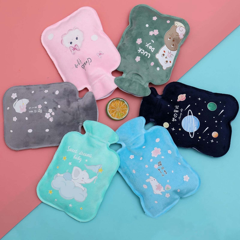 Pilvo šildytuvai karšto vandens butelio guminis maišelis Mielas animacinis filmas, šiltas, atpalaiduojantis, saugus karštis, šaltas, didelis pliušinis audinys karšto vandens maišelis