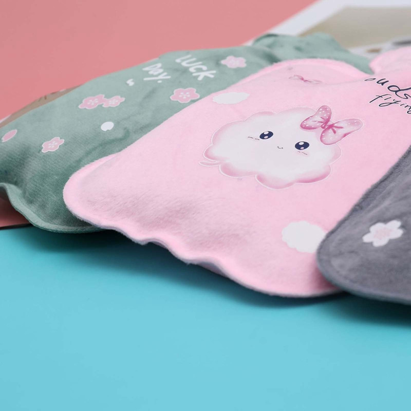 Pilvo šildytuvai karšto vandens butelio guminis maišelis Mielas animacinis filmas, šiltas, atpalaiduojantis, saugus karštis, šaltas, didelis pliušinis audinys karšto vandens maišelis