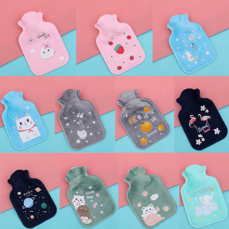 Pilvo šildytuvai karšto vandens butelio guminis maišelis Mielas animacinis filmas, šiltas, atpalaiduojantis, saugus karštis, šaltas, didelis pliušinis audinys karšto vandens maišelis
