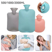 Χοντρά μπουκάλια ζεστού νερού Φορητά λαστιχένια χειμωνιάτικη τσάντα ζεστού νερού Χειμερινός ζεστός ζεστός τσάντας για κορίτσια Τσέπη χεριού πόδια μπουκάλι ζεστού νερού