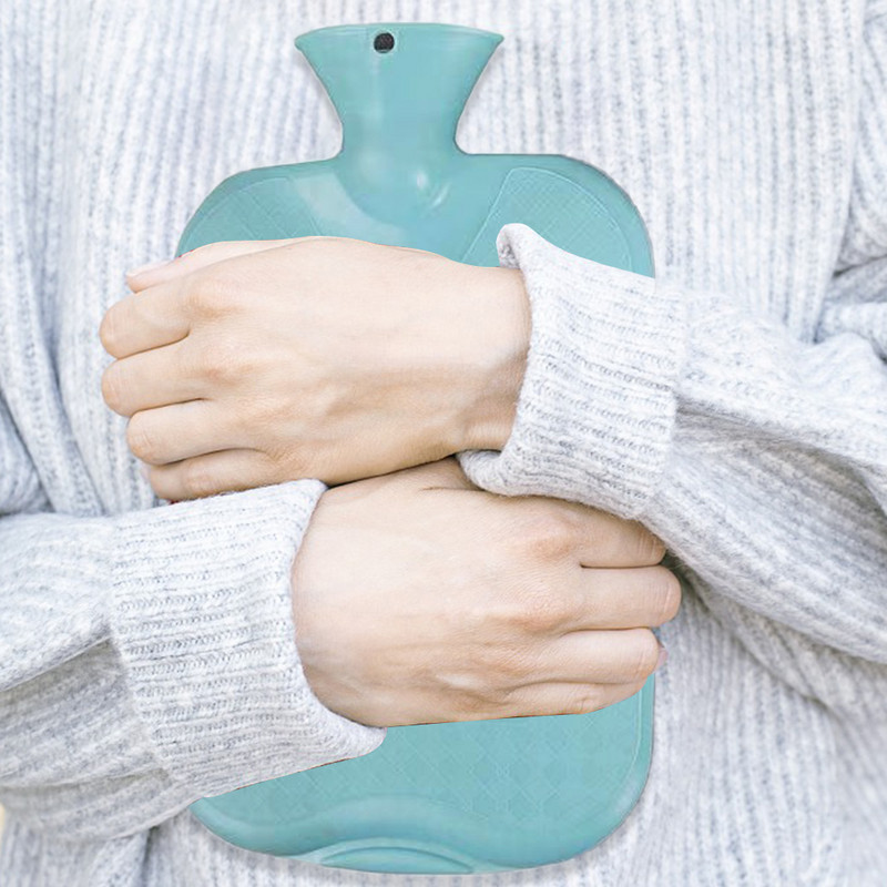 Χοντρά μπουκάλια ζεστού νερού Φορητά λαστιχένια χειμωνιάτικη τσάντα ζεστού νερού Χειμερινός ζεστός ζεστός τσάντας για κορίτσια Τσέπη χεριού πόδια μπουκάλι ζεστού νερού