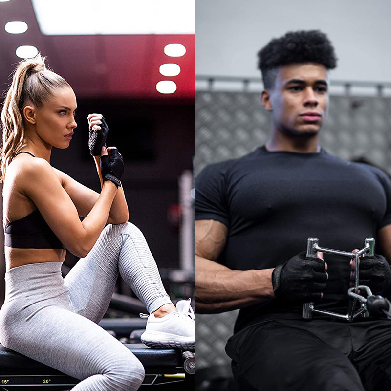 Kaalutõstmiskindad Sport Treening Jõusaal Fitness Jalgrattasõidukindad Jõutreening Kehaehitus Poolsõrm Guantes Hantlid