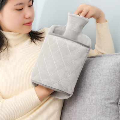 Didelis 2L karšto vandens maišelis vandens butelio dangtelis Storas karšto vandens butelis Žieminis vandens maišelis Rankų pėdų šildytuvas vandens butelis Priedai be maišelio