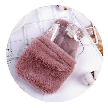 Χαριτωμένη τσάντα για μπουκάλι ζεστού νερού για κορίτσια Λούτρινη θερμαντική συσκευασία ώμου Χεριού Θερμότερη συσκευασία ζεστού κοιλιακού στιγμιαίου ζεστού νερού Χειμερινό μαξιλαράκι θέρμανσης