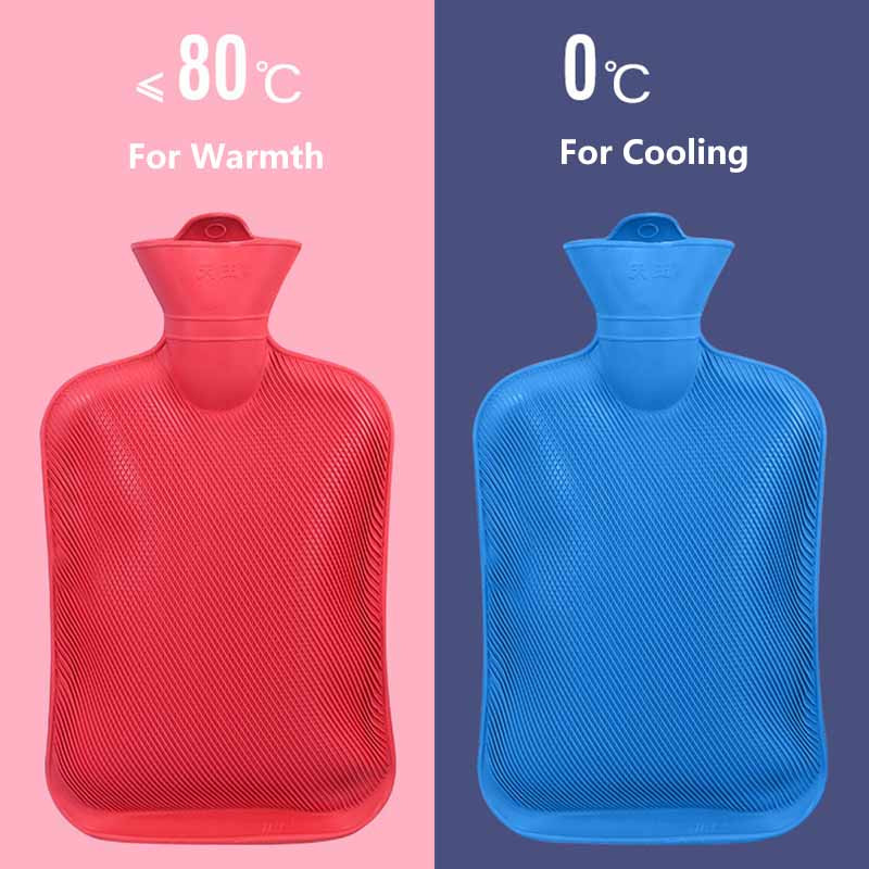 Φορητό μπουκάλι ζεστού νερού έγχυσης νερού με κάλυμμα Θερμοκρασία χεριών Ανθεκτική τσάντα ζεστού νερού από φυσικό καουτσούκ για ανακούφιση από τον πόνο