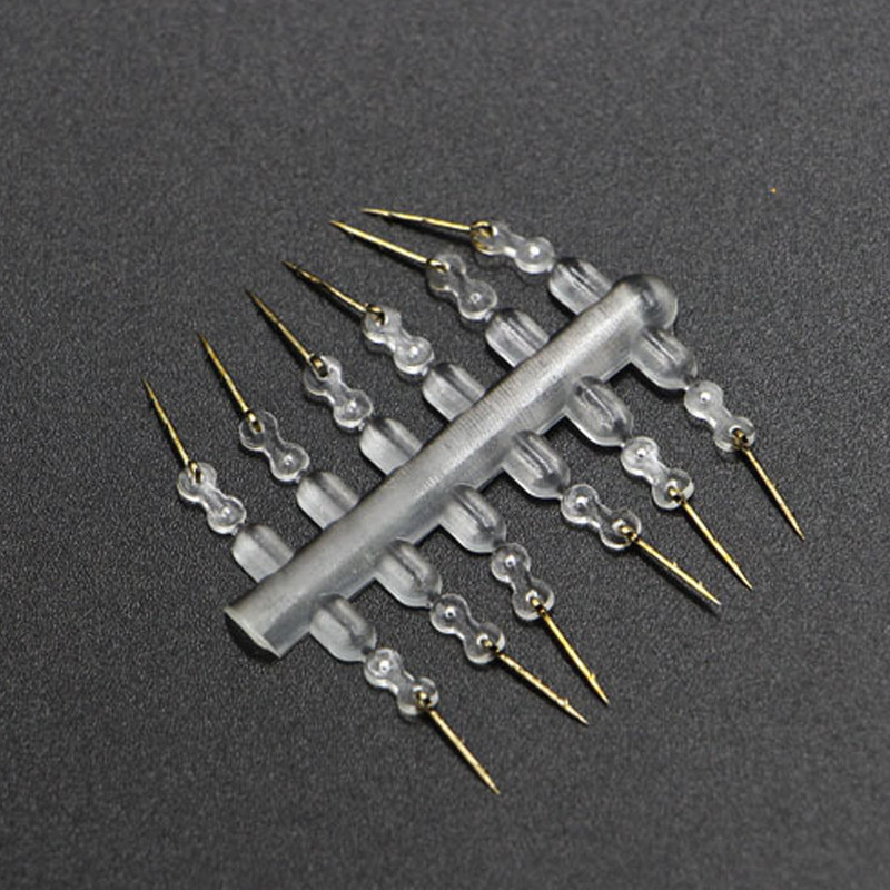 12 komada Metalni mamac Spike Pribor za pecanje šarana Mamac Sting Boilies Pin s prozirnom gumenom kukuruzom Ronnie Hair Rig Oprema za hranilicu šarana