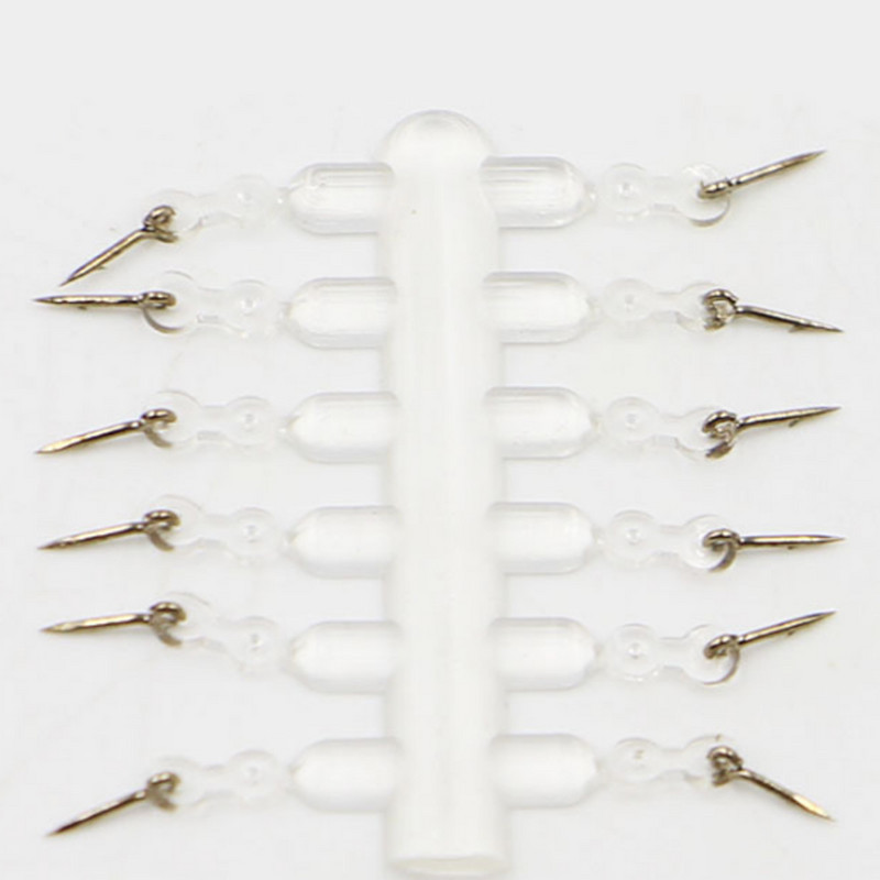 12 komada Metalni mamac Spike Pribor za pecanje šarana Mamac Sting Boilies Pin s prozirnom gumenom kukuruzom Ronnie Hair Rig Oprema za hranilicu šarana