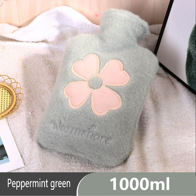 Vreća za toplu vodu od 1000 ml, topli grijač za trbušne ruke, slatka vrećica za toplu vodu za zimu, grijač za ruke, cvijetna torba za toplu vodu, grijač za vodu