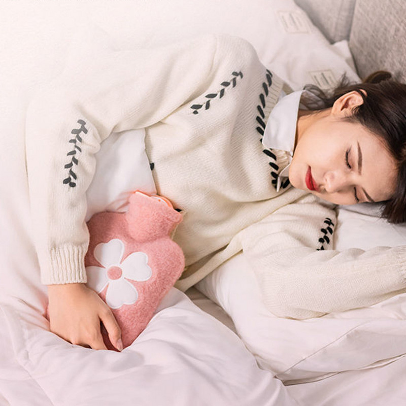 Vreća za toplu vodu od 1000 ml, topli grijač za trbušne ruke, slatka vrećica za toplu vodu za zimu, grijač za ruke, cvijetna torba za toplu vodu, grijač za vodu